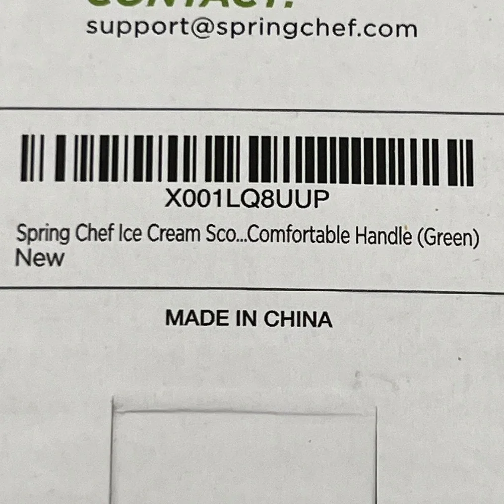 Spring Chef Ice Cream Scoop Green Heavy Duty Ergonomic Grip New